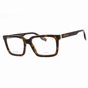 Marc Jacobs Men's Eyeglasses - Havana Plastic Rectangular Full Rim | MARC 643 086