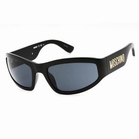 Moschino Men's Sunglasses - Black Plastic Full Rim Rectangular | MOS164/S 0807 IR