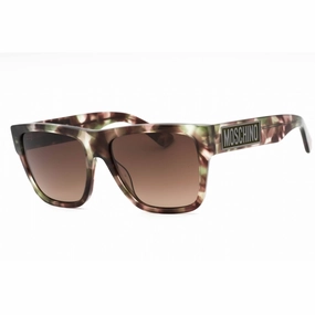 Moschino Men's Sunglasses - Brown Green Havana Plastic Square Frame | MOS167/S 0D1U HA