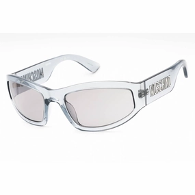 Moschino Men's Sunglasses - Grey Plastic Full Rim Rectangular Frame | MOS164/S 0KB7 IR