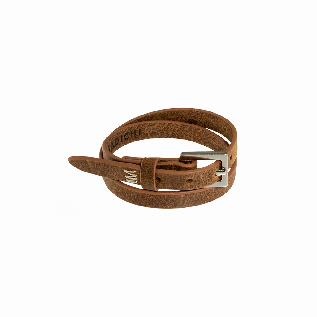 NYC Double Wrap Bracelet Women Cognac