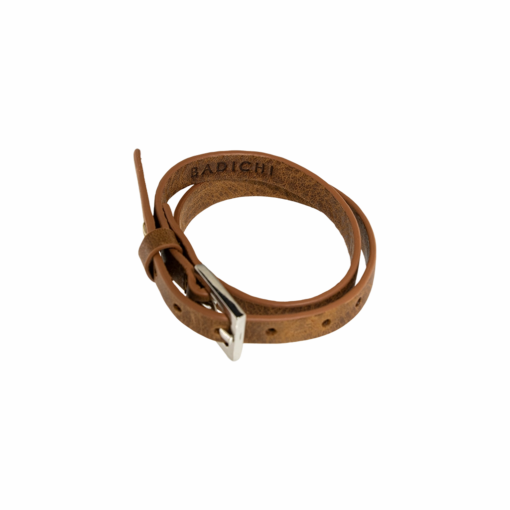 NYC Double Wrap Bracelet Women Cognac