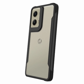 Onn. WIBBLK100150936 Dual-Layer Phone Case for Motorola Moto G STYLUS 5G (2024) - Black/Clear