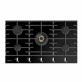 Parmco 900mm Gas Cooktop 4 Burner   Wok HO79GGW5