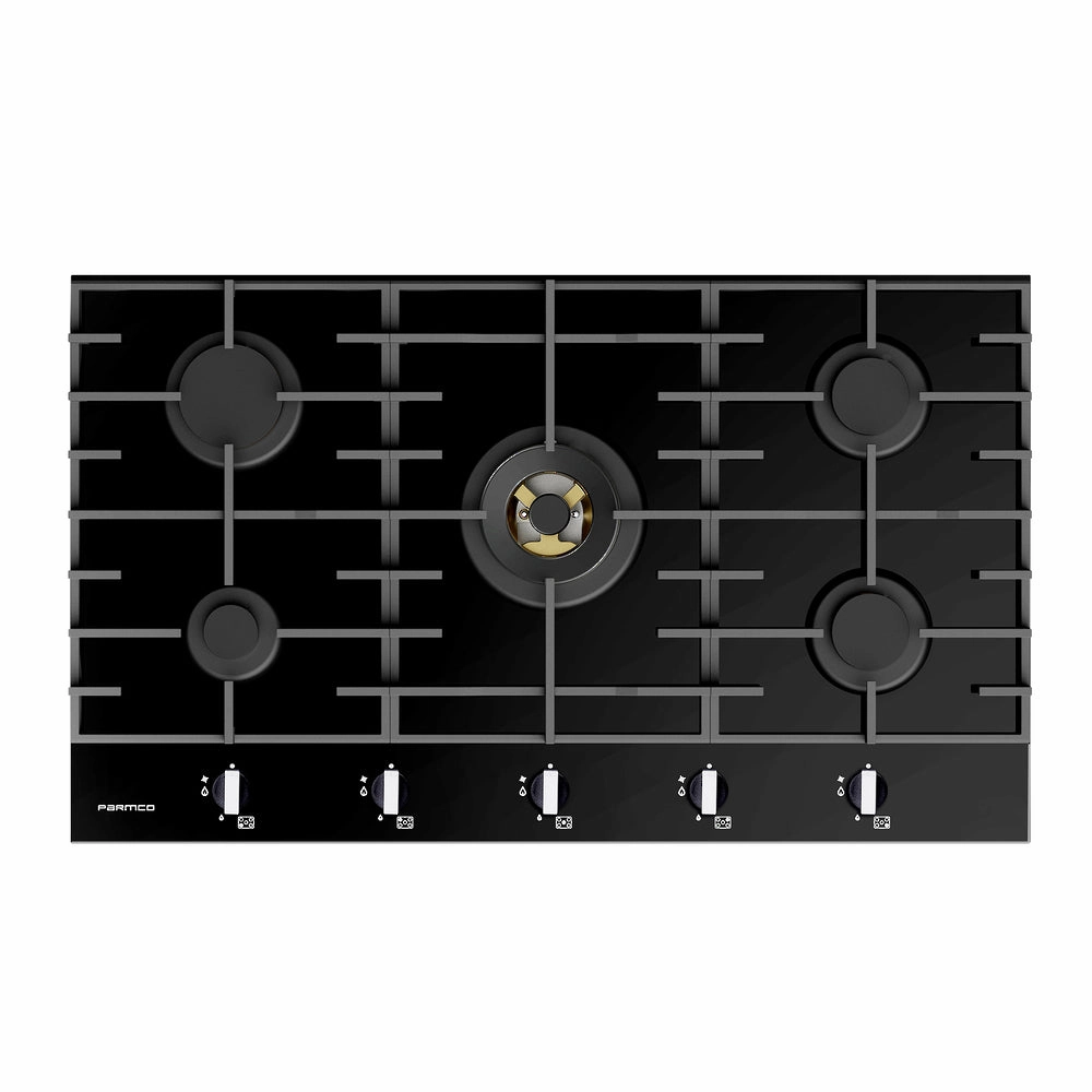 Parmco 900mm Gas Cooktop 4 Burner   Wok HO79GGW5