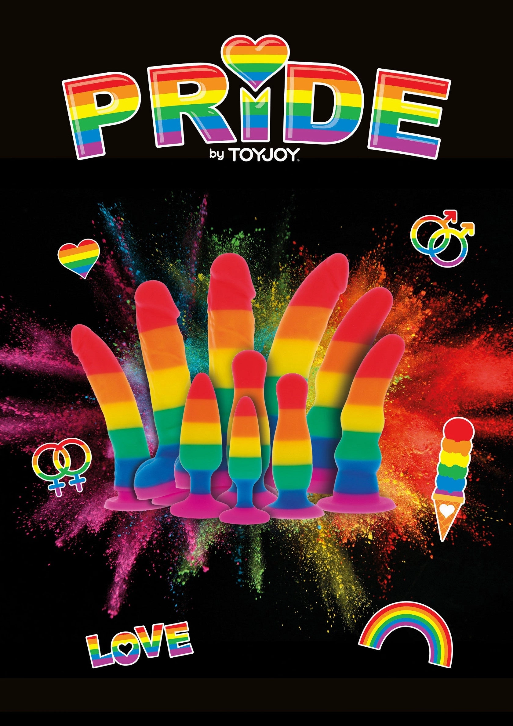 Rainbow Lover Dildo 18 cm