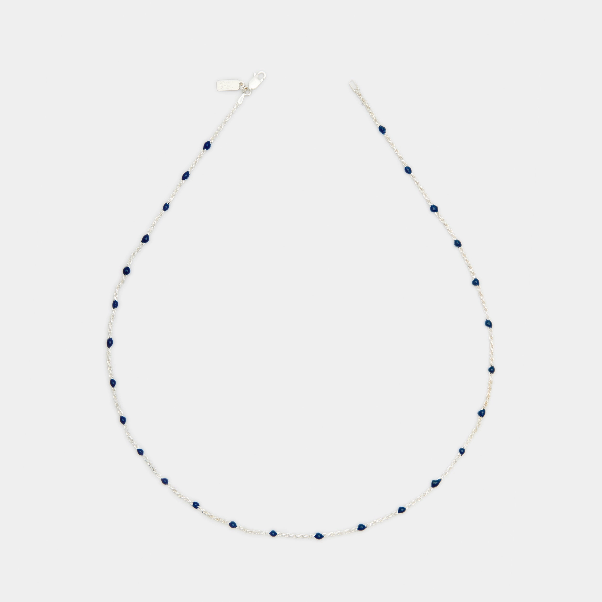 Royal Blue Condesa Necklace in Silver for Him