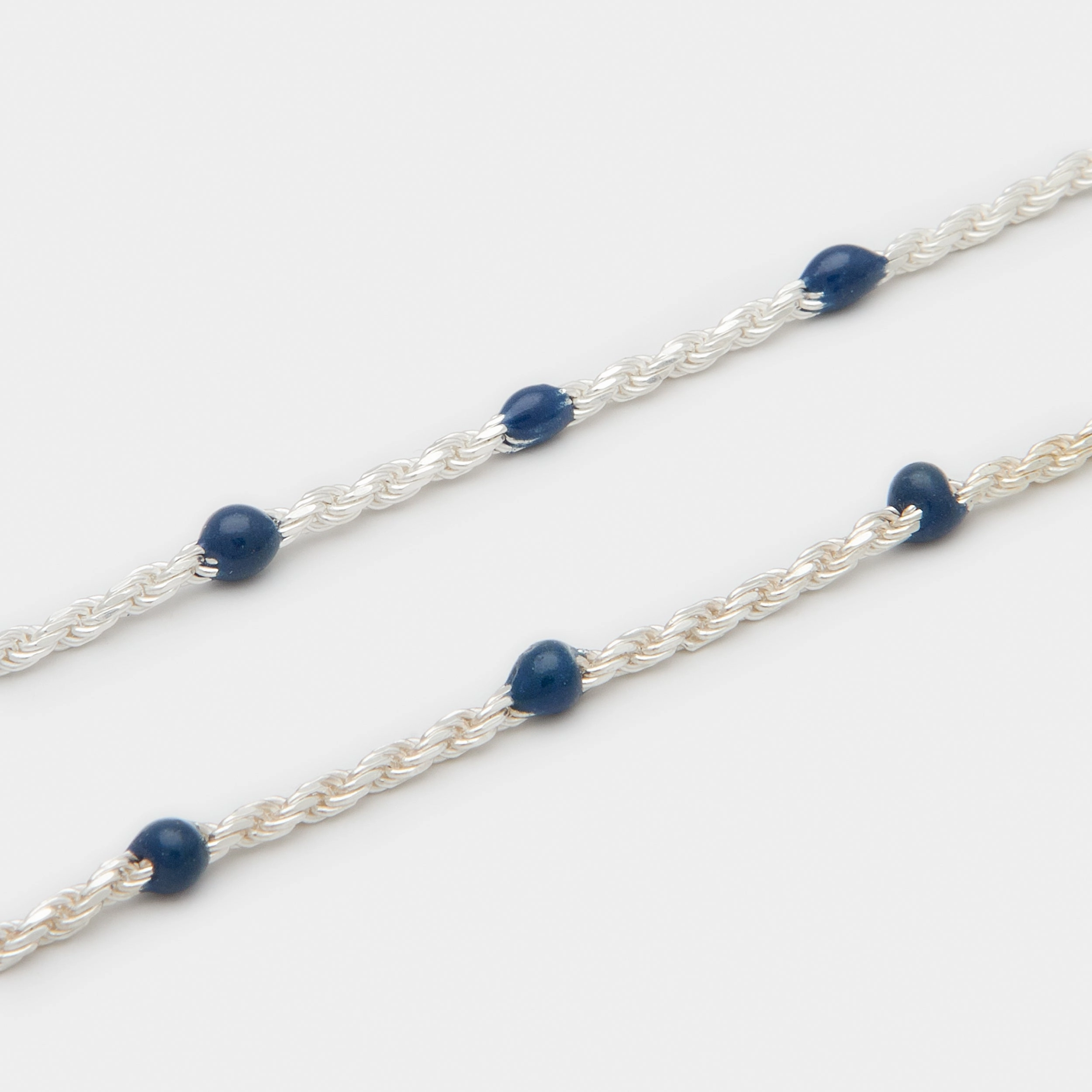 Royal Blue Condesa Necklace in Silver for Him