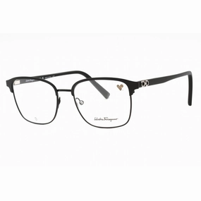 Salvatore Ferragamo Men's Eyeglasses - Black Metal Square Full Rim Frame | SF2225 001