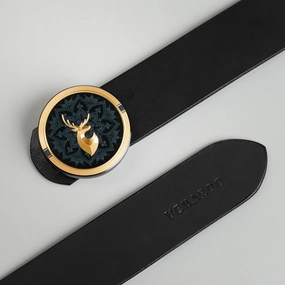 Scott MEN'S BLACK LEATHER BELT FOR MEN