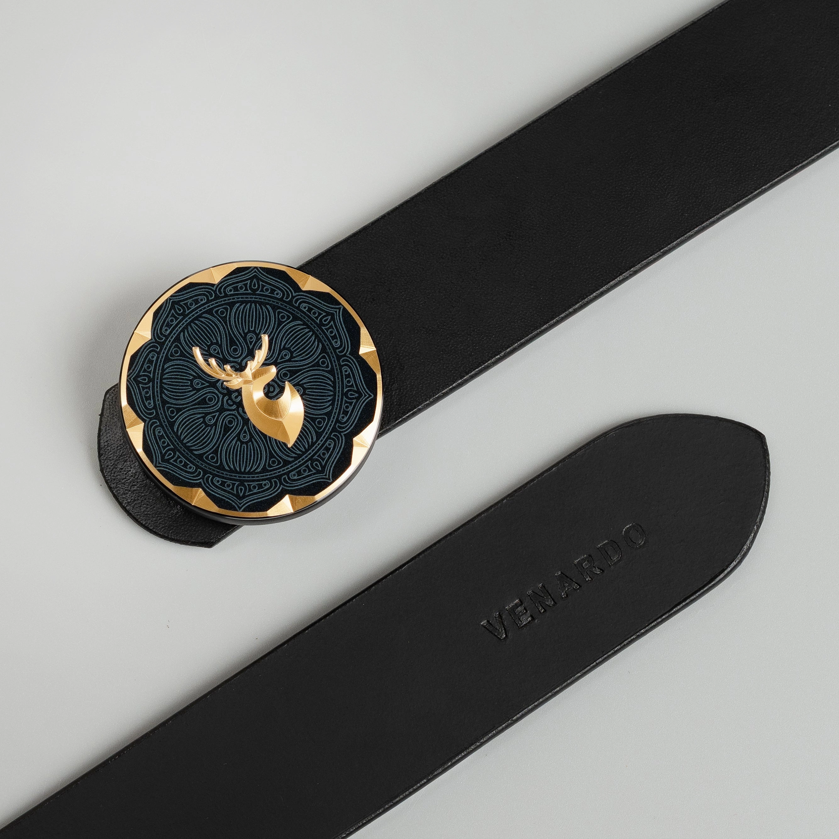Sean MEN'S BLACK LEATHER BELT FOR MEN