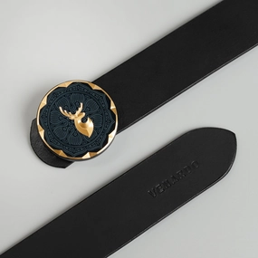 Sean MEN'S BLACK LEATHER BELT FOR MEN