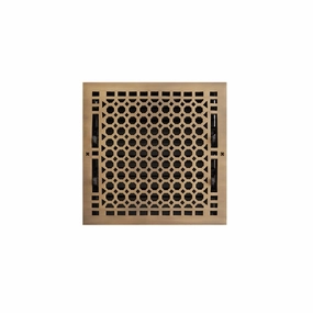 Signature Hardware 327375 Honeycomb Brass Wall Register - 12" x 12" (13-3/8" x 12-7/8" Overall)