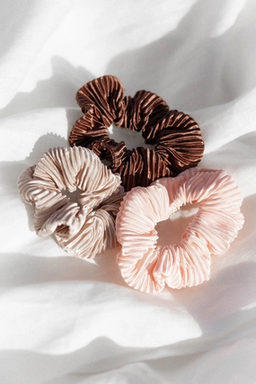 Sinee Plisse Scrunchie 3 Pack - Multi