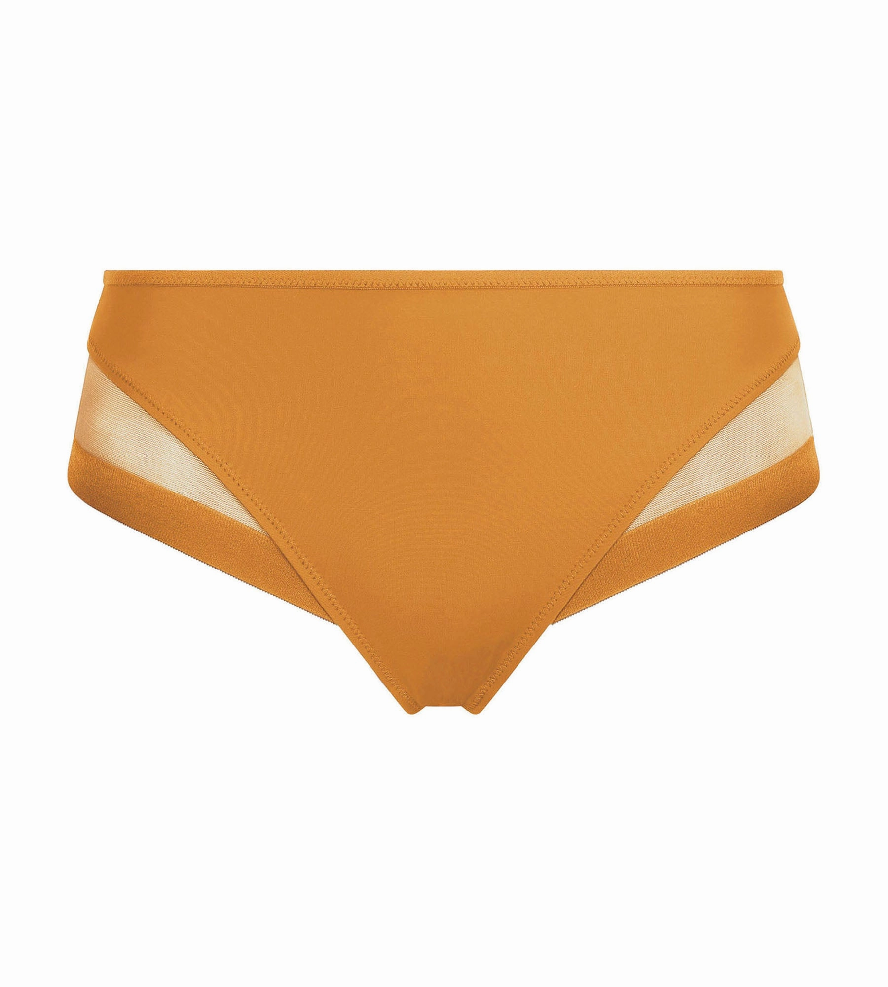 Slip femme en microfibre et tulle Marron Oran Dim Generous