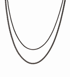 Sterling Silver Popcorn Chain -  Oxidized