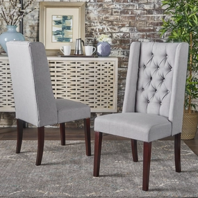 Streamdale Elegant Tufted Wingback Dining Chairs Sophistication and Comfort