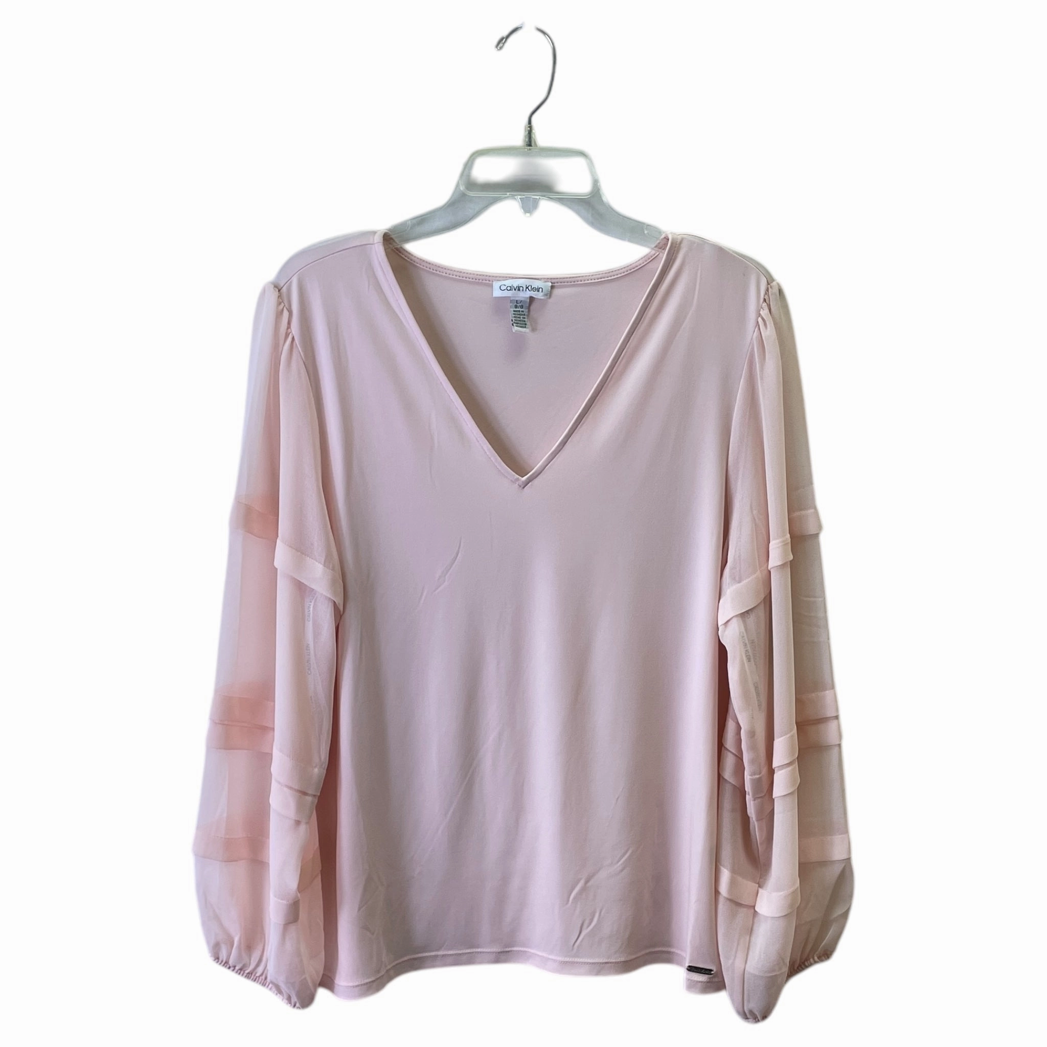 Top Ls By Calvin Klein In Pink, Size:L