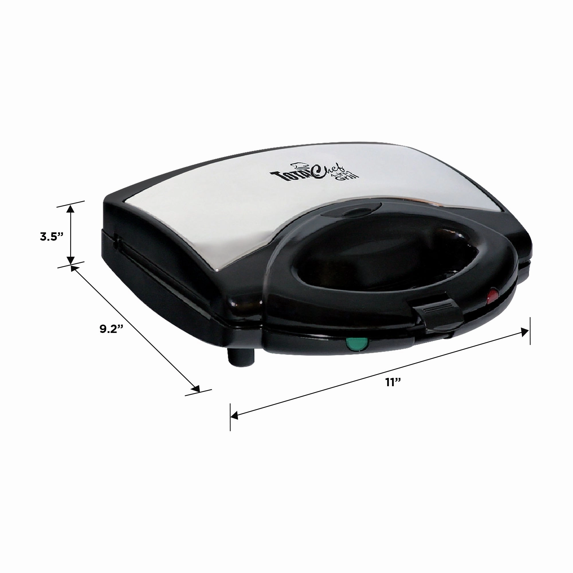 Total Chef 4-in-1 Waffle Maker, Indoor Grill, Sandwich Maker, Panini Press, Electric Griddle, Toaster, Removable Non-Stick Cast Iron Plates, Perfect for Grilled Cheese, Breakfast, Omelets