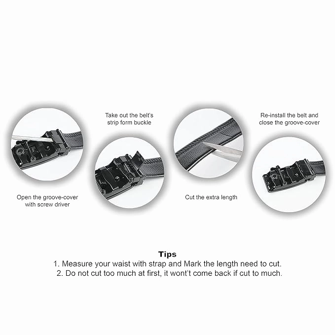 Venardo GUPS Genuine Leather Autolock Belt for Men - Perfect for Formal and Casual Wear - Adjustable