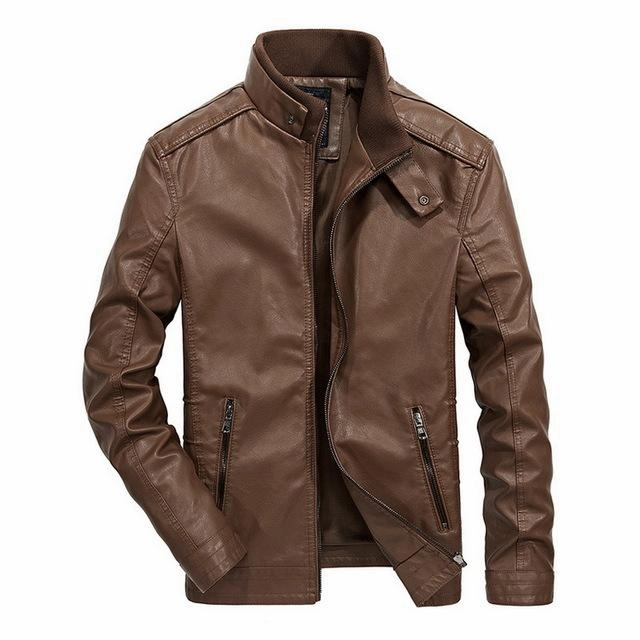 West Louis™ Classical Motorcycle Men Leather Jacket
