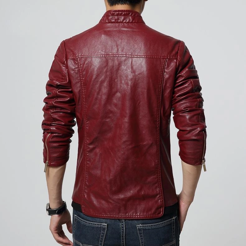 West Louis™ PU leather Biker Jacket