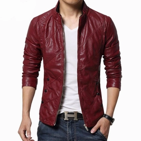 West Louis™ PU leather Biker Jacket