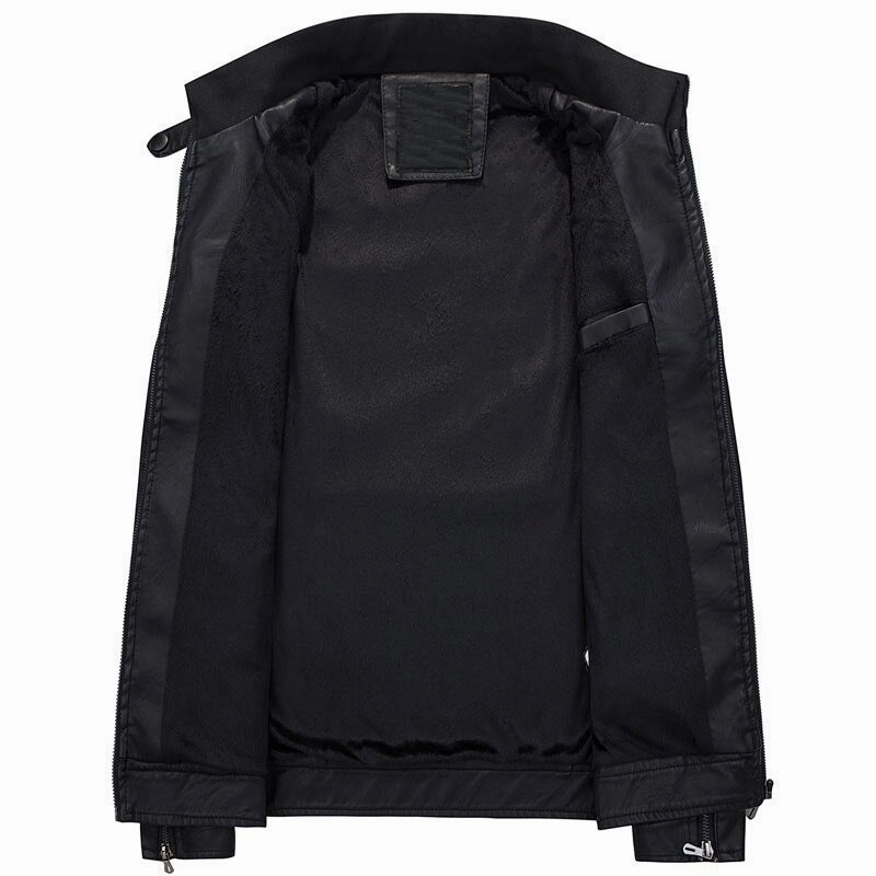 West Louis™ PU Pocket Zipper Leather Jacket